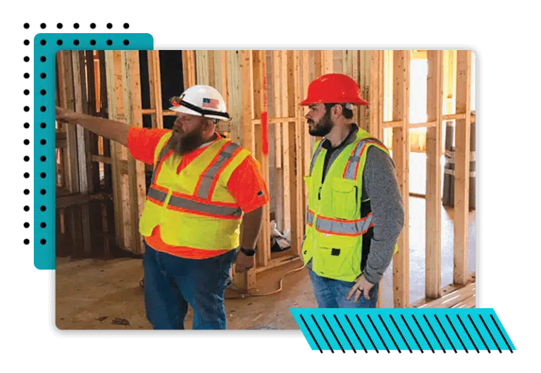 Grant, a multifamily building performance technician from southern energy management, on site during a performance inspection with a site super