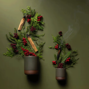 High Timber Candle in East Fork Pottery with pine and berry accents