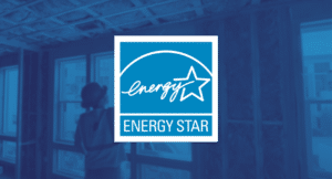 ENERGY STAR logo with blue background and a field rater working