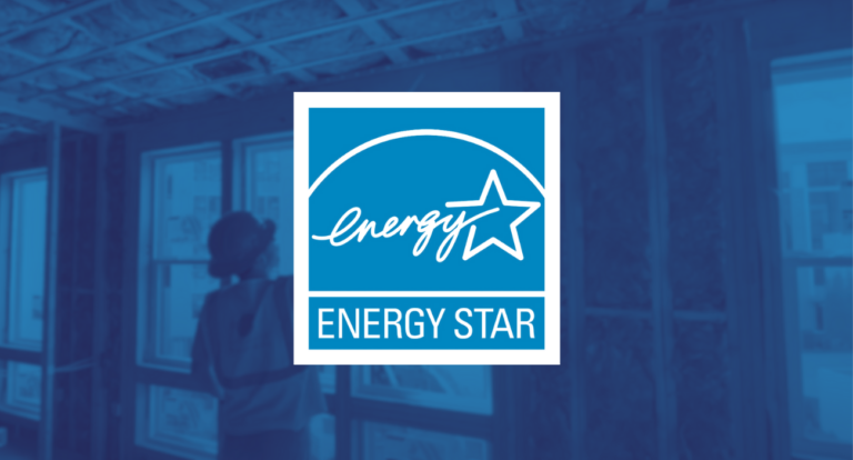 ENERGY STAR logo with blue background and a field rater working