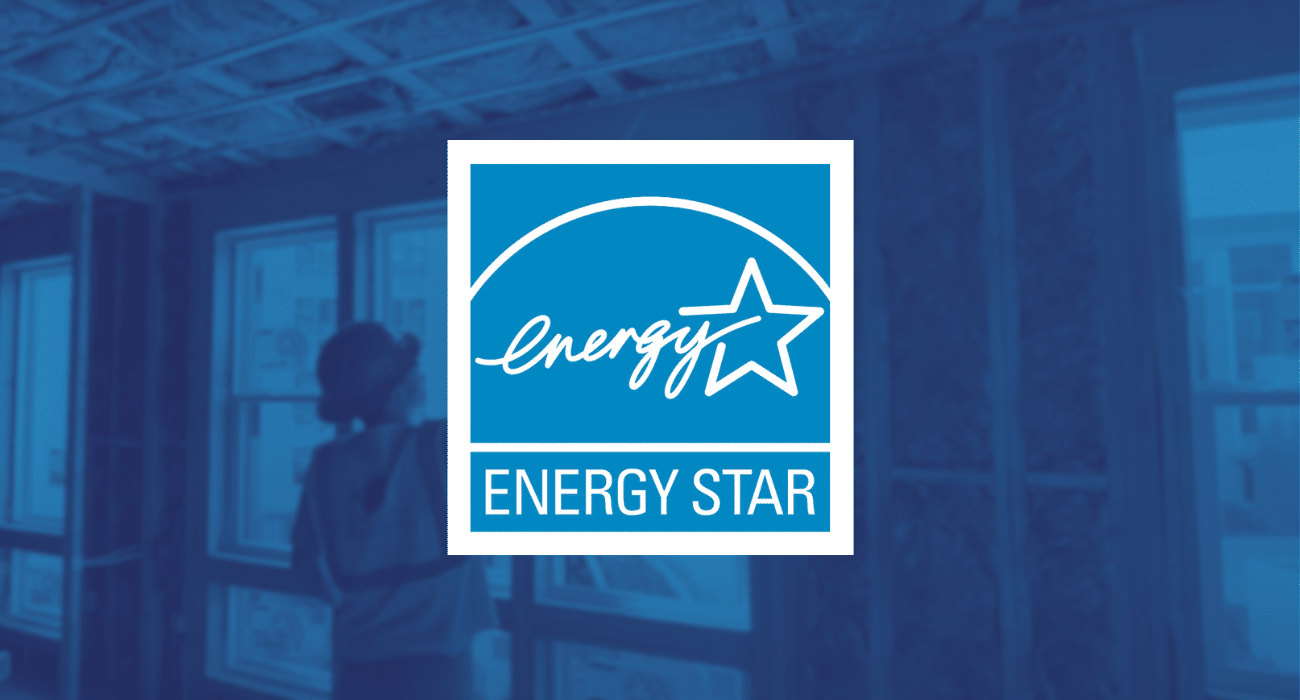 ENERGY STAR logo with blue background and a field rater working