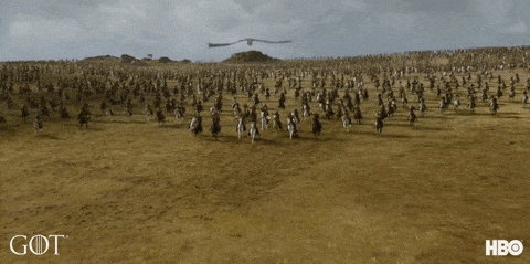 Game of thrones army panoramic gif