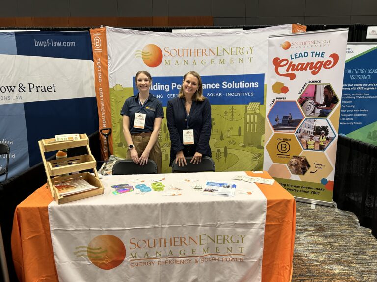 Members of the Southern Energy Management team at a booth during North Carolina's Affordable Housing Conference in September 2024.