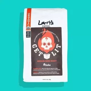 Bag of Larry's Get Lit coffee blend