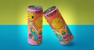 Two cans of Rays of Hope, beer from Gizmo