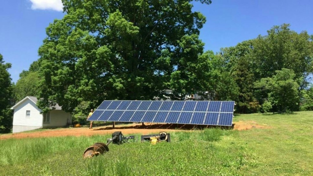 Ground Mount Solar System Installation in Field