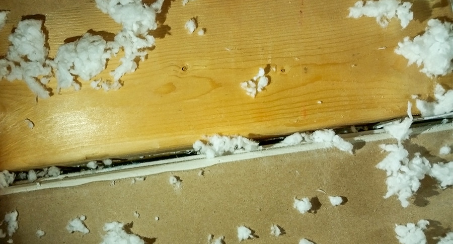 Unsealed drywall observed during failed final inspections.