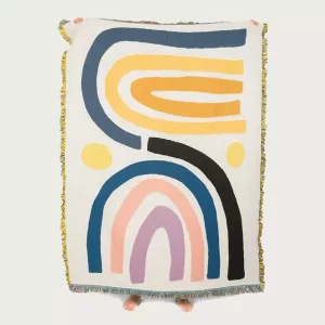 Graphic blanket with colorful arches from Vert & Vogue