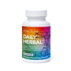 Bottle of Daily Herbal supplements from Vital Plan