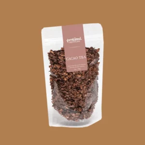 clear bag of Cacao Tea from French Broad Chocolate