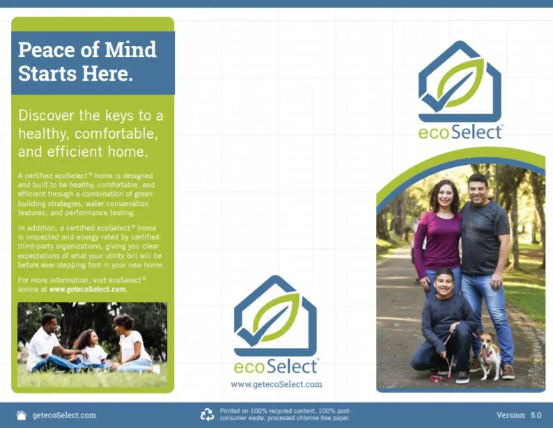 Preview of the ecoSelect 5.0 Trifold Brochure