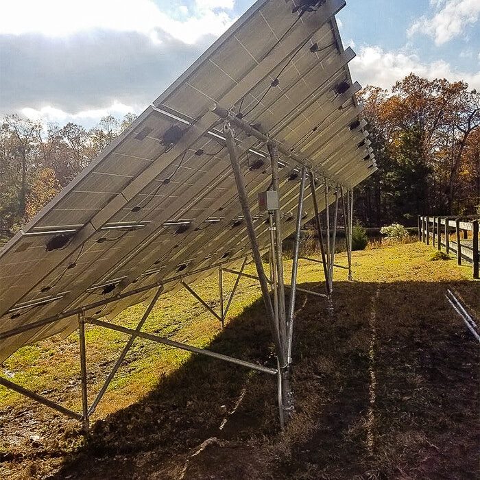 Back of Ground Mount Solar System