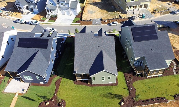 New development high performance homes with solar