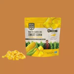 bag of nc grown sweet corn from seal the seasons