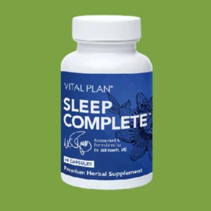 Bottle of Sleep Complete supplements from Vital Plan