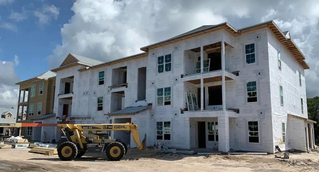 New construction multifamily housing under development