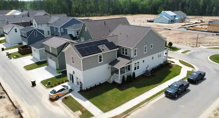 New construction home in Olive Ridge with solar on the roof