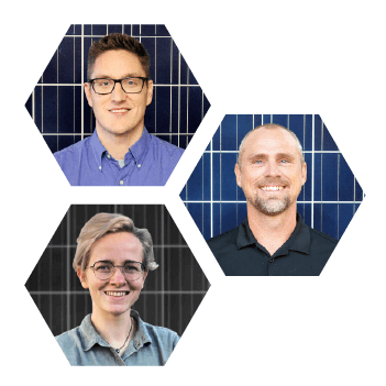Mike, Dave, and Sophie, solar educators at southern energy management