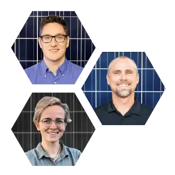 Mike, Dave, and Sophie, solar educators at southern energy management