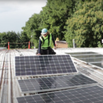 Solar being installed at Southern Energy Management in 2020