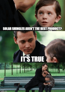 Solar shingle meme