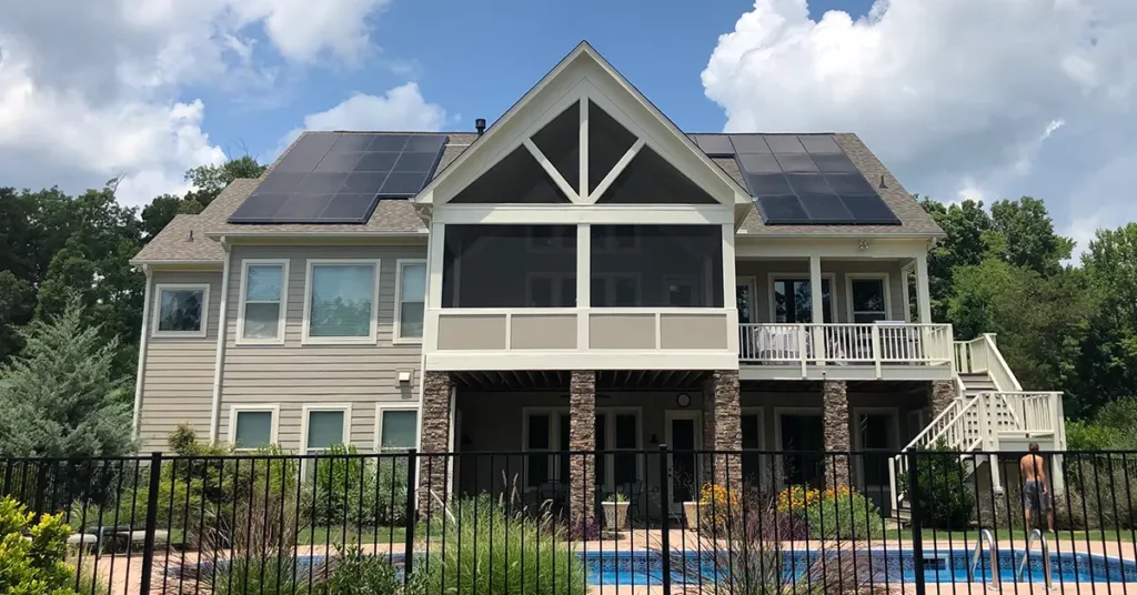 home with solar and a pool