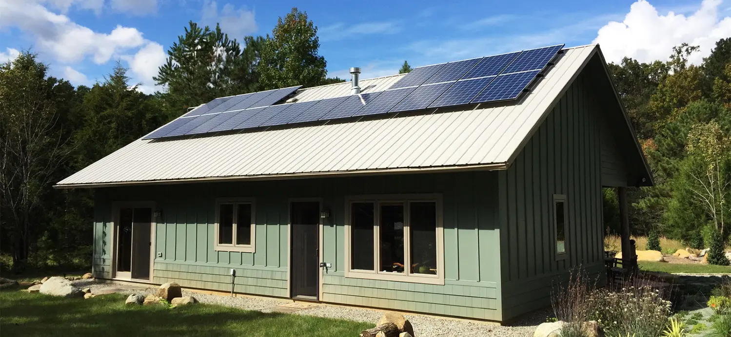 Solar Panel System on Green Home
